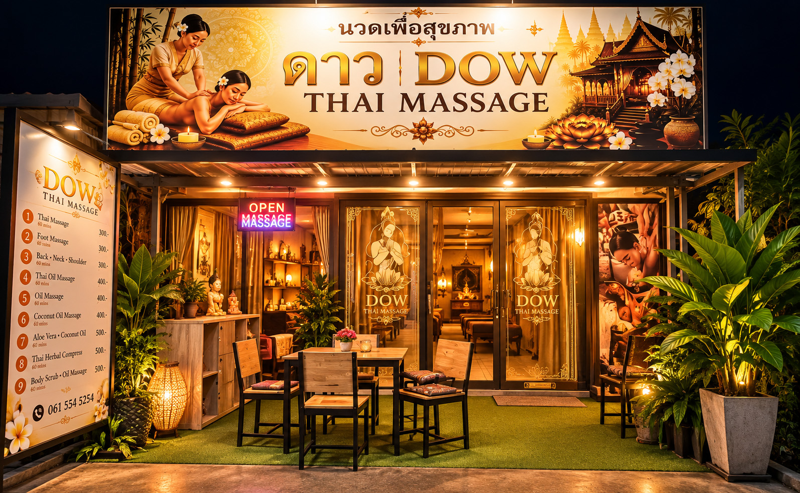 Traditional Thai interior at DOW Thai Massages